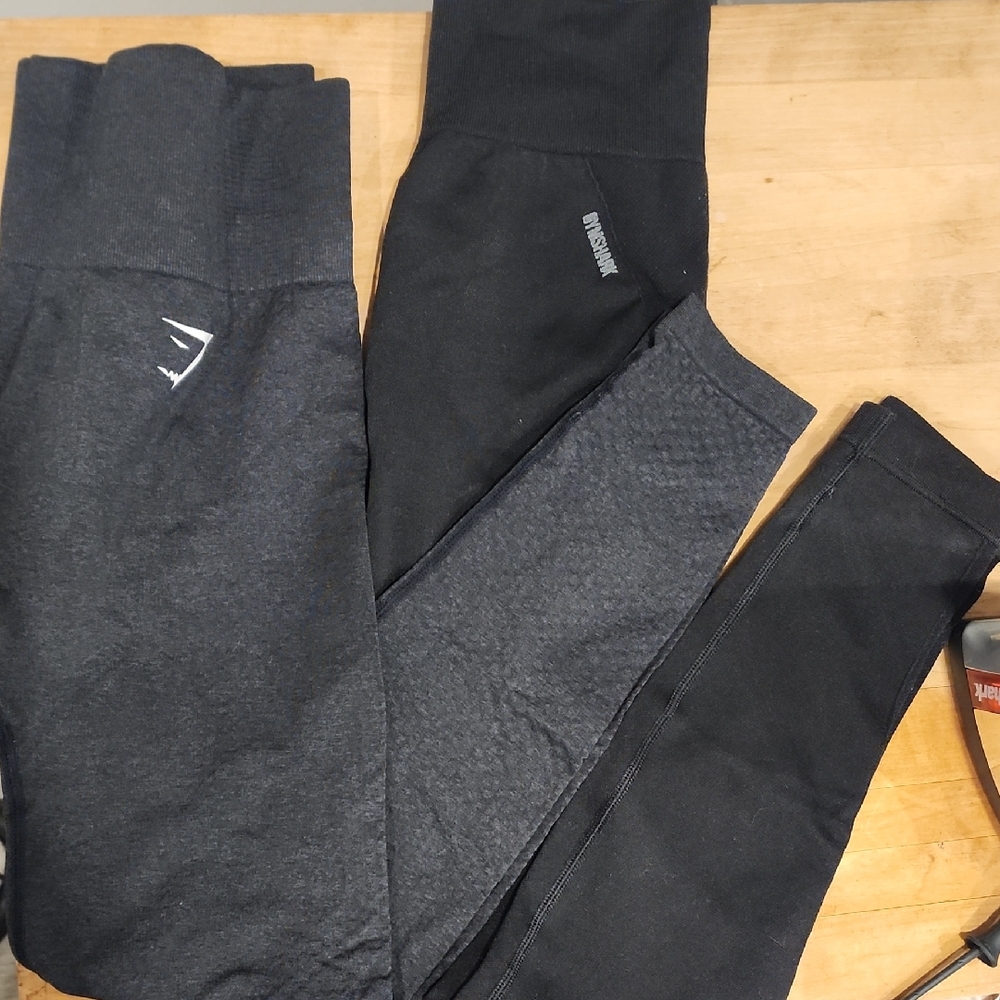 Gymshark XS Black Leggings Bundle